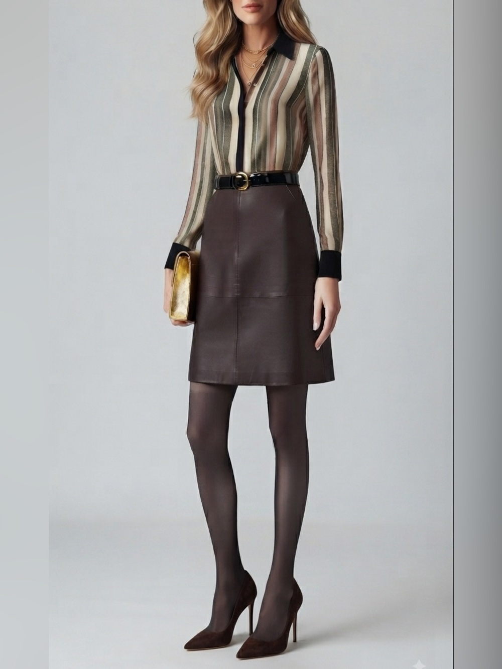 Derek Lam 10 Crosby Stripe Button Down silk blouse